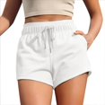 thumbnail image 1 of Pantalones Cortos Deportivos para Mujer con Bolsillos, de Algodón Francés, con Cordón Ajustable, para Hacer Ejercicio en Verano, Informales y Cómodos. M, 1 of 8