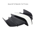 thumbnail image 3 of Riwesomey 1 par de piezas de alerón de modificación Universal con estilo de ala lateral de motocicleta Accesorios para motos Matowe ziarno węgla, 3 of 6