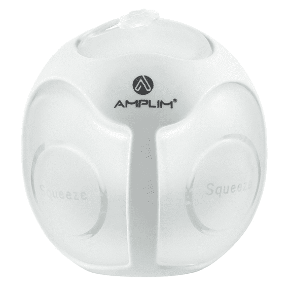 Amplim Wearable Manual Breast Pump, In-Bra Hands-Free Silicone Milk Collector for Breastfeeding, Strong Letdown Suction, Leakproof 4oz Milk Saver, Comfortable Nursing Shells, HSA/FSA Eligible, White