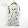 thumbnail image 2 of FAVIPT Womens Yes,I'M Still Freezing -Me 24:7 Sweatshirts, Sherpa Fleece Lined Winter Warm Pullover Crewneck Tunic Tops, 2 of 5