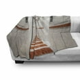 thumbnail image 3 of Outer Space Soft Flannel Fleece Blanket, Spacelaunch Spaceship Futuristic Interior Corridor Mars Planet World Image, Cozy Plush for Indoor and Outdoor Use, 50" x 70", White and Red, by Ambesonne, 3 of 6
