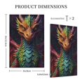 thumbnail image 3 of Daiia Whimsical Dragon Color Cool Pattern Decorator Wall Plate Child Safe Outlet Cover, Switch and Outlet Covers,Size 1-Gang 5.0" x3.0" , Polycarbonate Thermoplastic-Style V, 3 of 6