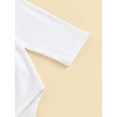 thumbnail image 5 of Newborn Christmas Outfit Baby Girl Long Sleeve Letter Print Romper Flared Pants Headband Fall Winter Clothes Set 0-18M, 5 of 7