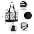 thumbnail image 2 of FORMRS Canvas Laptop Tote Bag for Women with 15.6" Computer Compartments Shoulder Handbag, Purple Doodle Pattern, 2 of 7