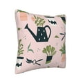 thumbnail image 2 of Square Throw Pillow Covers with Core, Pink Potted Plants Pillows for Sofa Beds, 20" x 20" Multicolor, 2 of 9