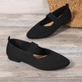 thumbnail image 5 of GERsome Women's Knit Ballet Flats Pointy Closed Toe Slip On Dress Shoes for Casual Work Walking, Black Size 5.5, 5 of 8