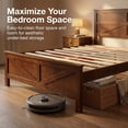 thumbnail image 5 of Leumius Farmhouse Style Queen Size Bed with Barn Door Designed Headboard and Footboard, Pinewood Bed with Strengthened Bed Frame for Teens Adults Walnut, 5 of 8