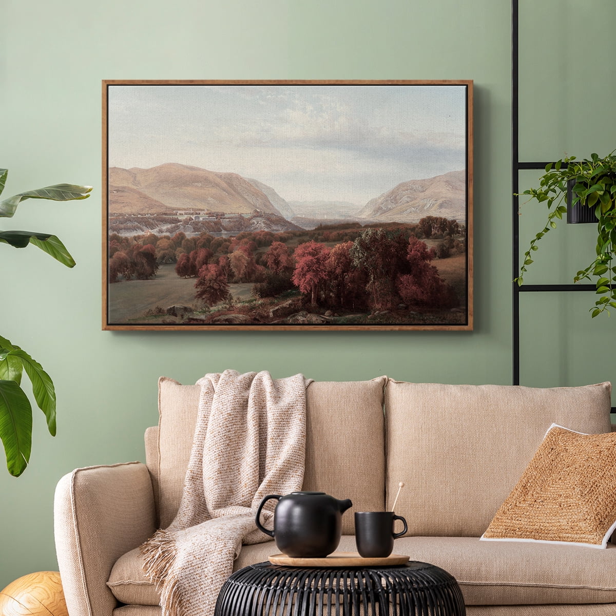 Vintage Animal Print-XVI By Wexford Home Framed in Walnut Wood Gallery Wrapped Canvas 27 in. x 41 in.