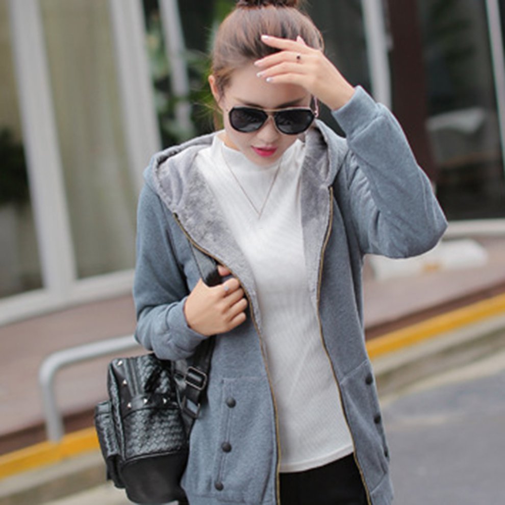 Hooded Long Sleeve Cardigan Fashion 