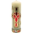 thumbnail image 1 of Mosaic Cross with Alpha and Omega Devotional Candle, Features a Sheep at The Bottom, Religious Gift, 8 Inches, 1 of 5