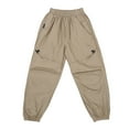 thumbnail image 3 of Tfken Child Boys Pants Size 9-10 Years Stretch Casual Jogger Cargo Solid Color Khaki Trousers, 3 of 9