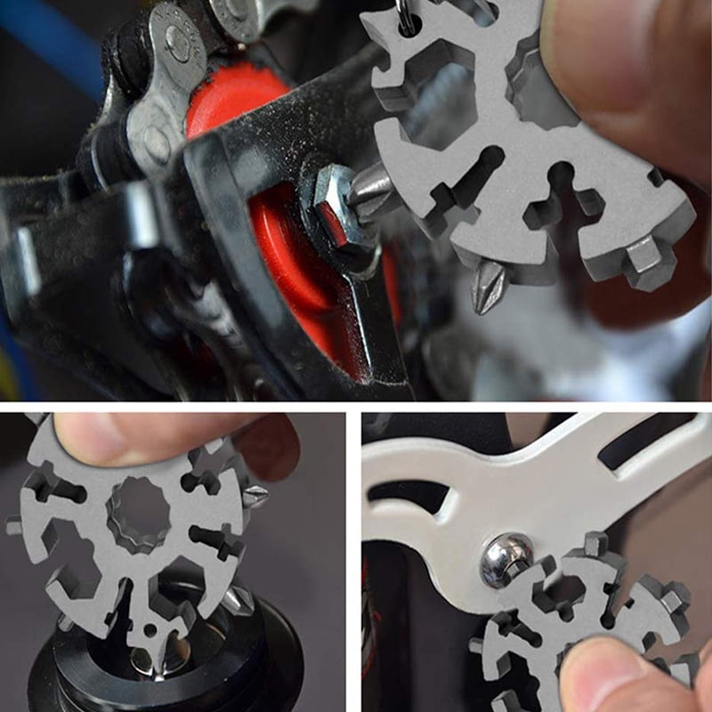 Details about   Snowflake multi-tool card combination Compact and portable outdoor products Snow 