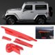 thumbnail image 5 of 4 Uds. Embellecedor de limpiaparabrisas trasero de coche, Kit de moldura de cubierta de decoración de hoja de brazo de limpiaparabrisas de ventana para JK 2007-2017, 5 of 5