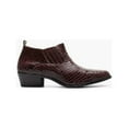 thumbnail image 2 of Stacy Adams Sandoval Cuban Heel Boot Croco print Burgundy 25666-601, 2 of 7