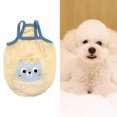 thumbnail image 4 of LiMimmuu Pet Vest Cat Summer Vest Delicate Edge Cartoon Pattern Dog Vest Dog Vest Delicate Edge Soft Breathable Comfortable Sleeveless Cartoon Bear Pattern Pet Dog Sling Top Daily Wear Pet, 4 of 7