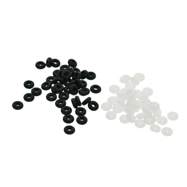 100 piezas de tapones de Caucho de silicona para pulseras de cadenas negras y transparentes Sunnimix