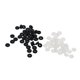 thumbnail image 1 of 100 piezas de tapones de Caucho de silicona para pulseras de cadenas negras y transparentes Sunnimix, 1 of 8