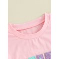 thumbnail image 6 of Aojekbee Girl's Birthday Tops Casual Round Neck Short Sleeve Letter Embroidery T-Shirt Toddler Little Girl Summer Clothes, 6 of 10