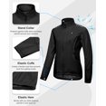 thumbnail image 6 of Women's Cycling Jackets Reflective Packable Running Jacket Windproof Water-Resistant for Hiking Biking with 6 Pockets Cold Weather (Black XS), 6 of 8