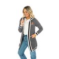 thumbnail image 4 of Women's Gameday Couture  Gray Clemson Tigers Tri-Blend Rounded Stripe Cardigan, 4 of 4