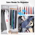 thumbnail image 3 of Topekada 2 Pack Belt and Tie Hanger for Closet,Wooden Tie Belt Holder with 28 Hooks,360 Degree Rotating Multiuse Tank Top Hanger for Closet Wardrobe Organizers and Storage(Nature), 3 of 8