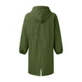 thumbnail image 6 of Ecqkame Children's Winter Trench Coat Solid Color Breasted Pockets Mid Length Overcoat Long Sleeve Windbreaker Outerwear for 4-15 Years Green 170, 6 of 6