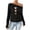 Black, variant on fatyb Women's One Shoulder Tops Casual Long Sleeve Ruched Going out Shirts Trendy Summer Tee Blouses