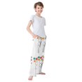 thumbnail image 3 of FORMRS Boys Pajama Pants with Pockets Size 9-10Y Kids Lounge Sleep Bottoms, Colorful Flower, 3 of 8