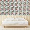 thumbnail image 3 of Ambesonne Floral Design Peel & Stick Wallpaper for Home, Modern Tulip Artwork, 13"x100", Cream Pale Azure Blue Red, 3 of 5