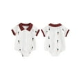 thumbnail image 4 of Infant Baby Boy Summer Jumpsuit Cartoon Cactus/Carrots Print Short Sleeve Button Down Romper, 4 of 10