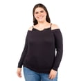 thumbnail image 1 of Blusa diseño doble prenda Roman Fashion Talla Extra 46-48 Negro, 1 of 5