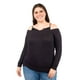 thumbnail image 1 of Blusa diseño doble prenda Roman Fashion Talla Extra 46-48 Negro, 1 of 5