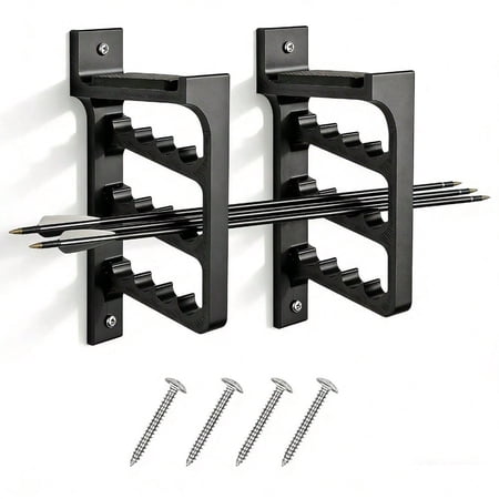 Archery Bow Wall Hanger Rack 2-in-1 Heavy Duty Bow and Arrow Storage Holder for Compound Recurve Longbow Wall Mount Organizer for Home Garage Archery Range