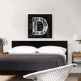thumbnail image 2 of ARTCANVAS Modern Black White Alphabet Letter D Canvas Art Print - Size: 26" x 26" (0.75" Deep), 2 of 9