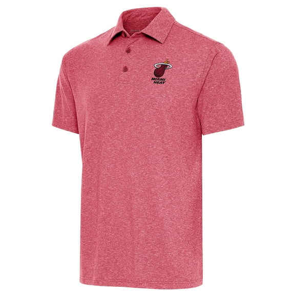 Men's Antigua  Heather Red Miami Heat Par Polo