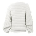 thumbnail image 5 of Bibifish Womens Sweaters Off Shoulder Batwing Sleeve Sweaters Fall Winter Solid Color Oversized Pullover Sweaters For Ladies, 5 of 7