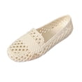 thumbnail image 2 of Norvail Womens Lightweight Open Toe Flat Sandals - Casual Slip-On Summer Beach Shoes, Hollow Out Flat Sandals, Solid Color Round Toe Slip On Summer Going Out Shoes, 2 of 6