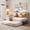 Full-White, variant on Asofer Full Upholstered Daybed with Trundle, Convertible Sofa Bed, Charging Station, Lockable Wheels & Storage Headboard, White