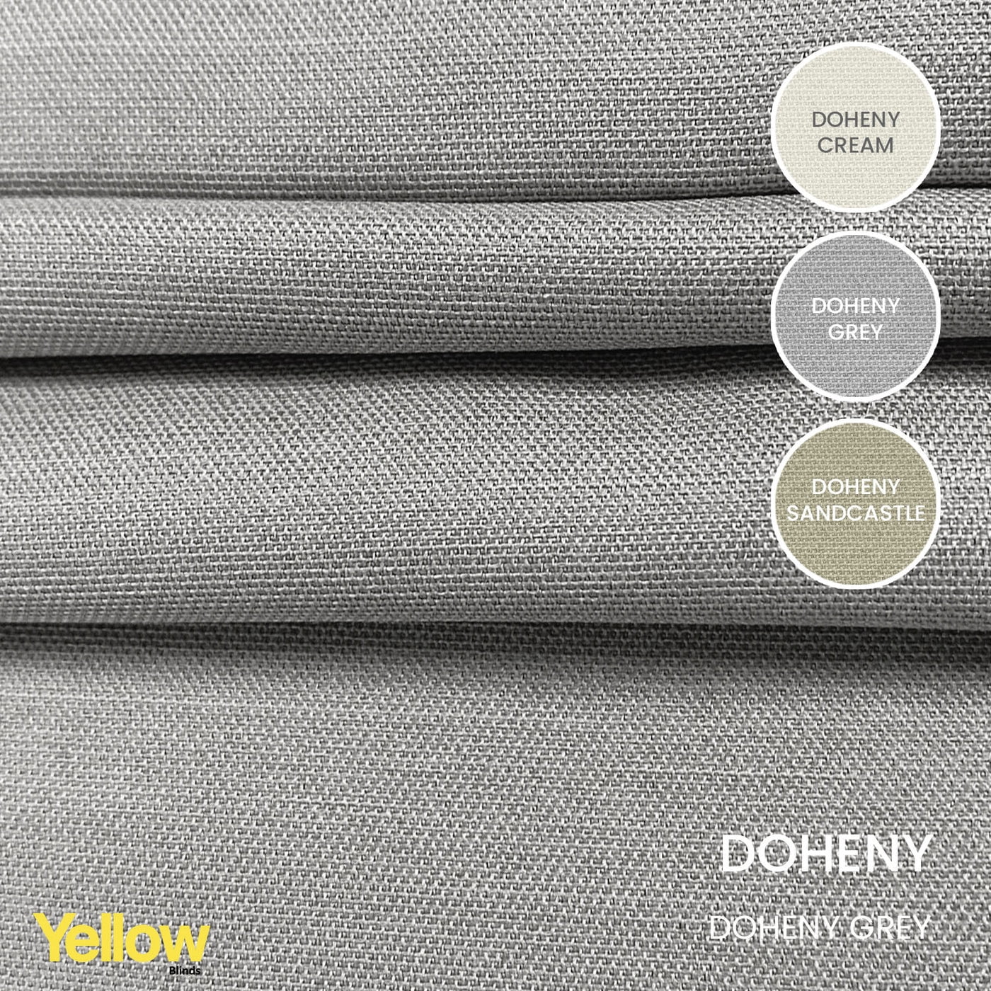 Yellow Blinds Cordless Blackout Roman Shade, Del Mar Pearl Grey - 35"W X 64"H
