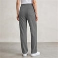 thumbnail image 5 of Womens Sweatpants Solid Color Chunky Ribbed Elastic Waist with Pocket Sports Trousers Soft Skin-Friendly Everyday Wear, 5 of 8