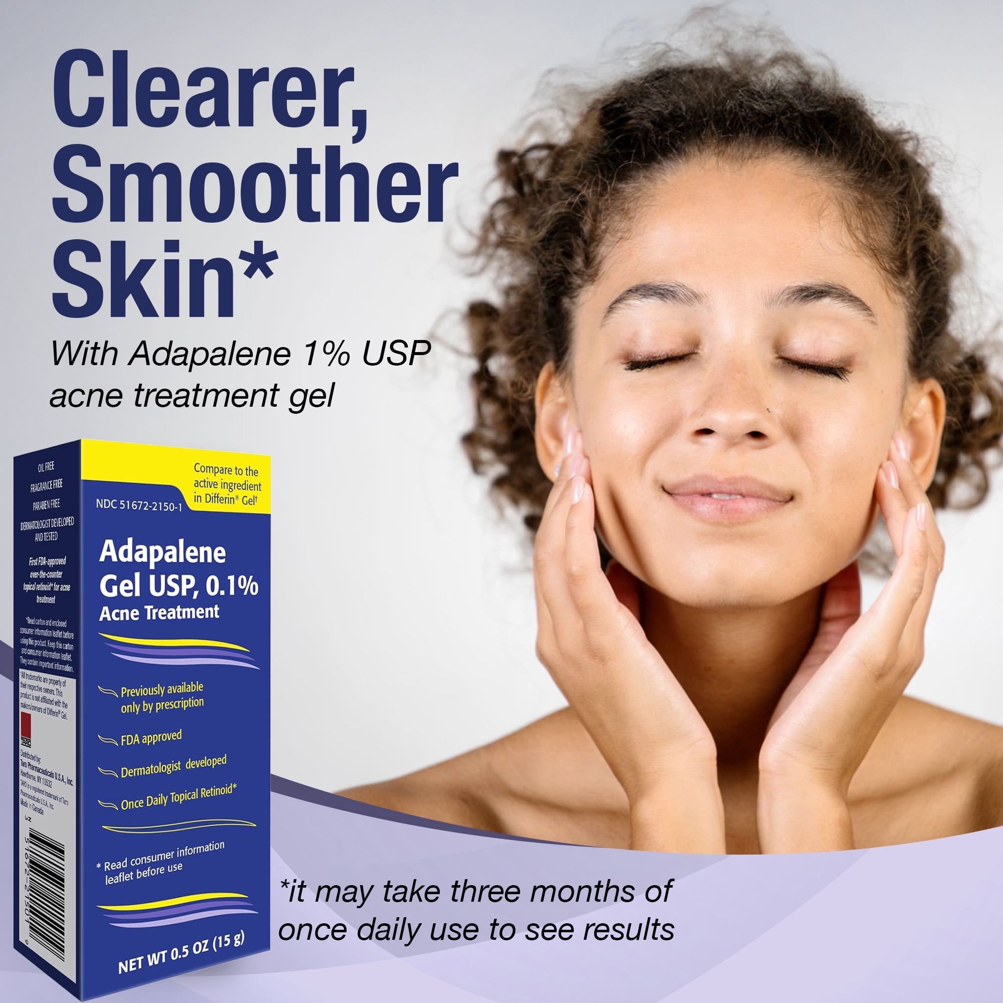フェイスジェル・ゲル taro Taro Adapalene Gel 0.1% USP for Sensitive Skin, Acne Treatment