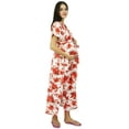 thumbnail image 2 of Bimba Delivery Maternity Gown Caftan Maxi, Front & Back Button Kaftan Dress, 2 of 7