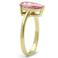 thumbnail image 4 of IP Gold(Ion Plating) Stainless Steel Ring with AAA Grade CZ in Rose for Women Rose Stone Color Style TK1508 Size 5, 4 of 4
