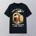 thumbnail image 2 of Coming Out of My Cave and I've Been Doing Just Fine Funny T-shirts (Black S), 2 of 3