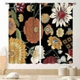 thumbnail image 4 of Bohemian floral kitchen curtains, vintage small cafe short window curtains for bedroom living room, 28x40 inches, 2 pieces, 4 of 4