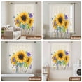 thumbnail image 6 of Sunflower Sheer Curtains 84 Inches Long, Yellow Flowers Summer Botanical Pastoral Rustic Light Filering Curtains, Breathable Simi Curtain Privacy Drapes for Living Room Bedroom Window Treatment, 6 of 9