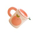 thumbnail image 1 of Bearachild Taza de cerámica, tazas creativas de café, taza de fruta con asa, tazas de porcelana para restaurante, cocina, oficina, suministros para beber Mostrada Durazno Bearachild HA080833-03, 1 of 1