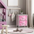 thumbnail image 4 of Sorbus Nightstand with 2 Drawers - Kids Bedside Table & End Table - Steel Frame, Wood Top, Easy Pull Fabric Bins - Dresser & Chest for Bedroom, Office, Dorm - 2 Pack, 4 of 6