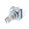 thumbnail image 2 of 360 Degree Rotary Encoder Code Switch Digital Potentiometer EC11 5 Pins 15mm Shaft 10Pcs,10 x Rotary Encoder Code Switch,silver & blue, 2 of 6