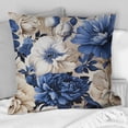 thumbnail image 2 of Designart "Renaissance Florals: Blue Victorian Elegance VII" Floral Printed Throw Pillow, 2 of 5